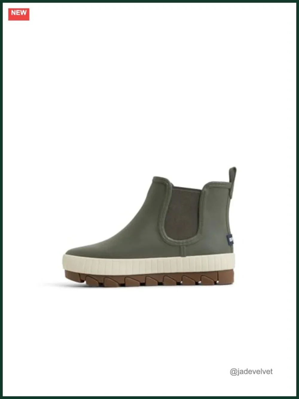 Women's Waterproof Chelsea Rain Boots Micro-Fleece Lined Slip-On